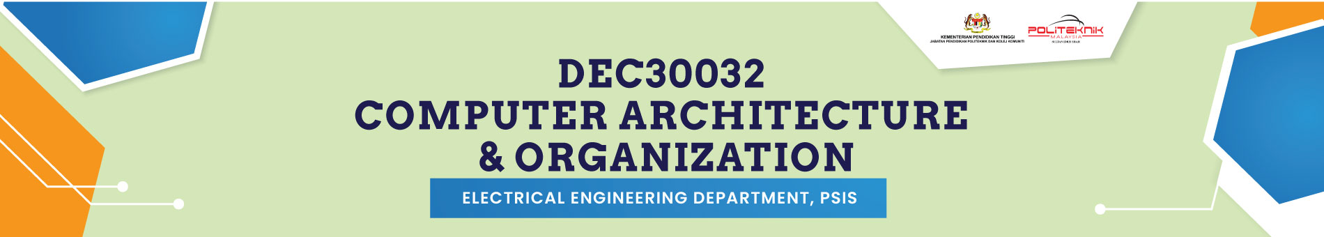 DEC30032 COMPUTER ARCHITECTURE &amp; ORGANIZATION