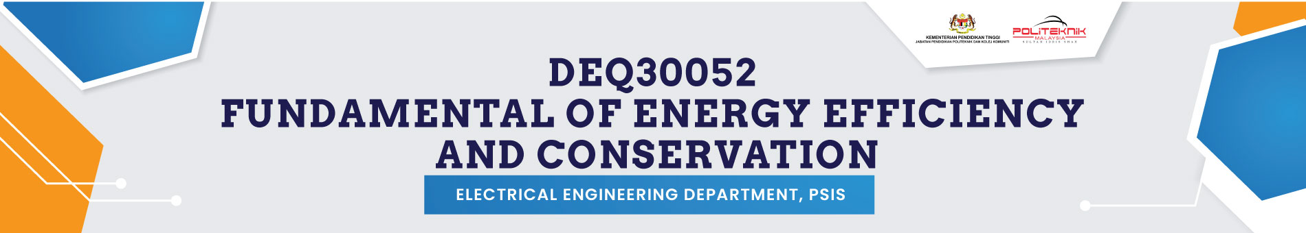 DEQ30052 FUNDAMENTAL OF ENERGY EFFICIENCY &amp; CONSERVATION