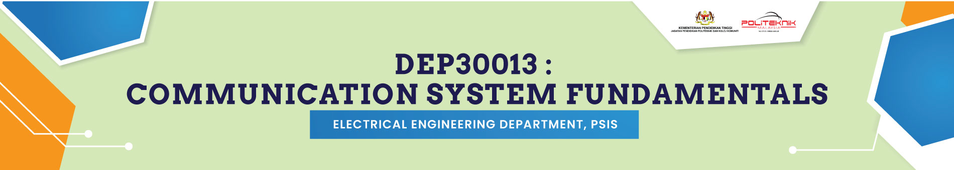 DEP30013 COMMUNICATION SYSTEM FUNDAMENTALS