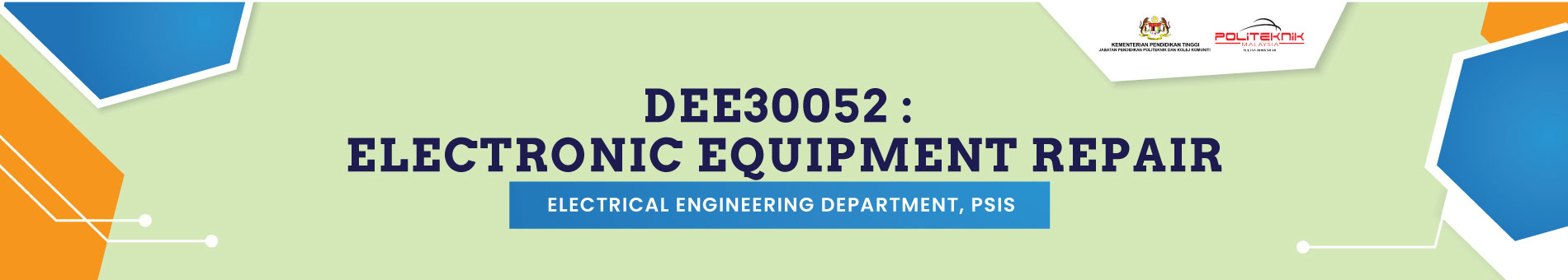 DEE30052 ELECTRONIC EQUIPMENT REPAIR