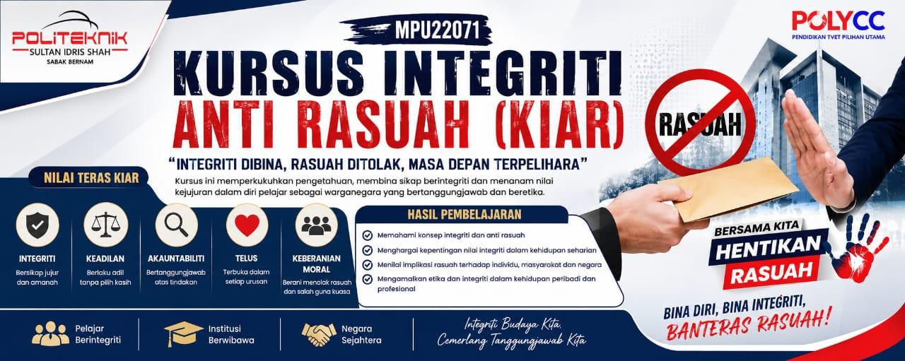 MPU22071 KURSUS INTEGRITI ANTI RASUAH