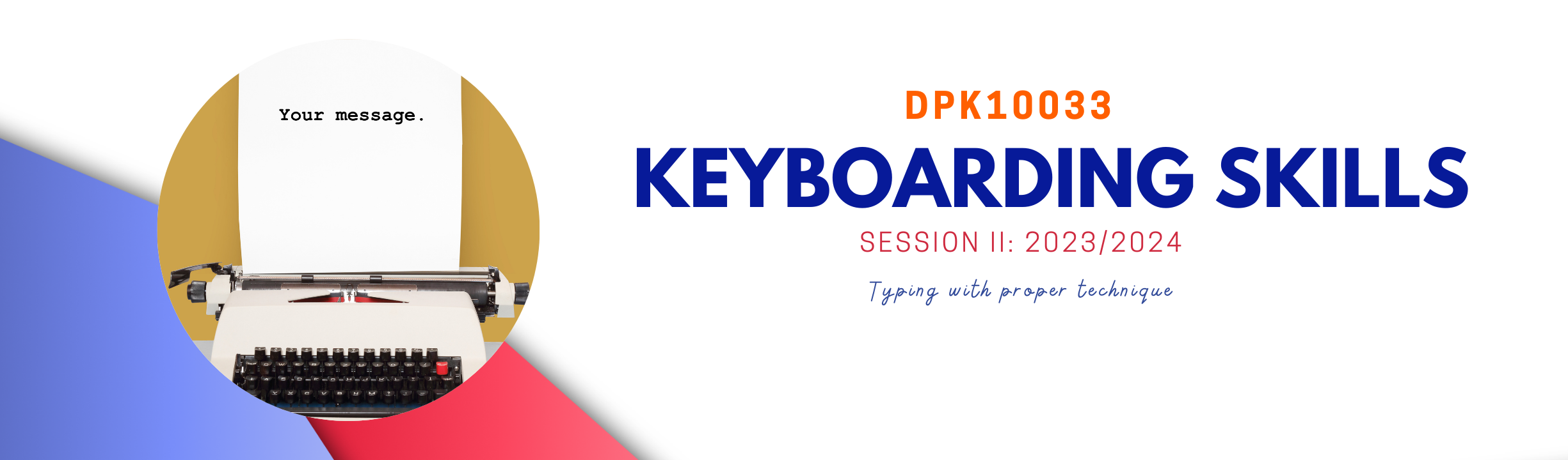 DPK10033-KEYBOARDING SKILLS